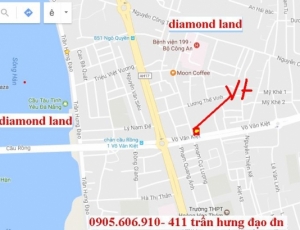 Bán 460m2 đất 2 MT đường Võ Văn Kiệt Đà Nẵng  hướng Nam và Tây,đất đẹp xây cao tầng
