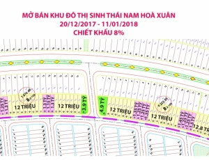 Mở bán Nam Hoà Xuân vị trí đẹp nhất  B2-104 , B2-105 , B2-133 chiết khấu 8%