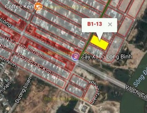 Bán đất dự án khu đô thị sinh thái ven sông Hòa Xuân giai đoạn 2, Lô B1-13