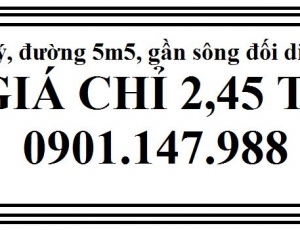Cần tiền bán gấp đất mặt tiền đường 5m5    